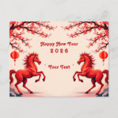 Jaar van het Paard 2026 Briefkaart (Voorkant)