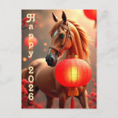 Jaar van het Paard 2026 Briefkaart (Voorkant)
