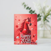 Jaar van het Paard 2026 Briefkaart (Staand voorkant)