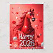 Jaar van het Paard 2026 Briefkaart (Voorkant)