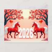 Jaar van het Paard 2026 Briefkaart (Voorkant)