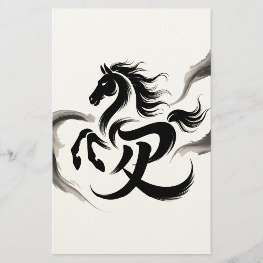 Jaar van het paard 2026 briefpapier (Voorkant)