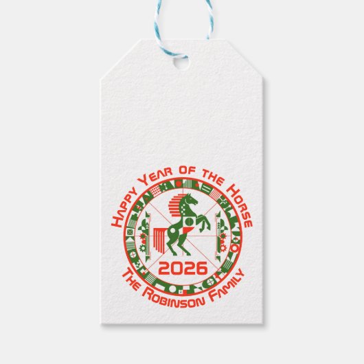 Jaar van het Paard 2026 Cadeaulabel (Voorkant)