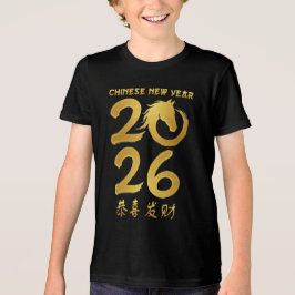Jaar Van Het Paard 2026 Chinees Nieuwjaar 2026 Tri-Blend Shirt