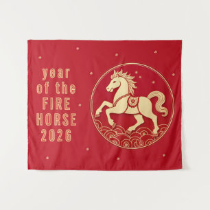 Jaar van het Paard 2026 Chinees Nieuwjaar Feest Wandkleed