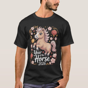 Jaar van het Paard 2026 Chinees Nieuwjaar Shirt Sc