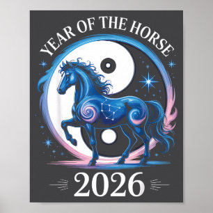 Jaar Van Het Paard 2026 Chinees Nieuwjaar Voor Man Poster