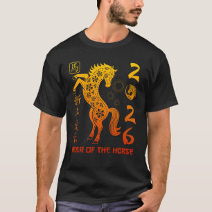 Jaar Van Het Paard 2026 - Chinees Nieuwjaar Zodiac T-shirt
