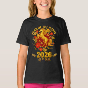 Jaar Van Het Paard 2026 - Chinees Nieuwjaar Zodiac T-shirt