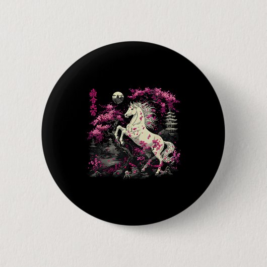 Jaar Van Het Paard 2026 Chinees Ronde Button 5,7 Cm (Voorkant)