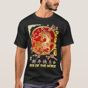 Jaar Van Het Paard 2026 Chinese Maankalender T-shirt