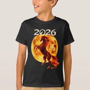 Jaar Van Het Paard 2026 Chinese Zodiak Maannieuwja T-shirt