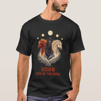 Jaar van het Paard 2026 Gelukkig Chinees Nieuwjaar T-shirt