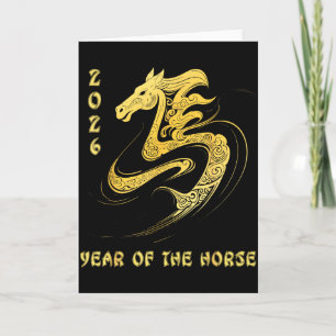 Jaar Van Het Paard 2026 Gelukkig Lunas Chinees Nie Kaart