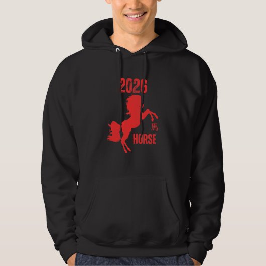 Jaar van het Paard 2026 Hoodie (Voorkant)