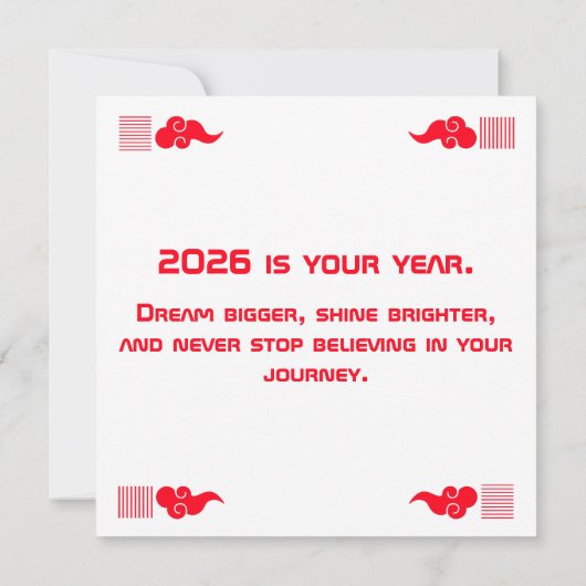 Jaar van het Paard 2026 Kaart (Achterkant)