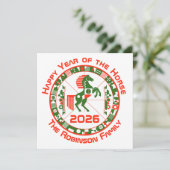 Jaar van het Paard 2026 Kaart (Staand voorkant)