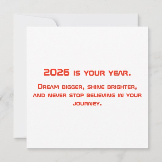 Jaar van het Paard 2026 Kaart (Achterkant)