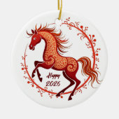 Jaar van het Paard 2026 Keramisch Ornament (Voorkant)