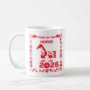 Jaar van het Paard 2026 Koffiemok