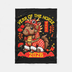 Jaar Van Het Paard 2026 Maan Nieuwjaar Chinees Nie Fleece Deken
