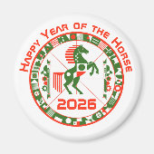 Jaar van het Paard 2026 Magneet (Voorkant)