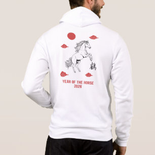 Jaar van het Paard 2026 met Chinees woord paard Hoodie