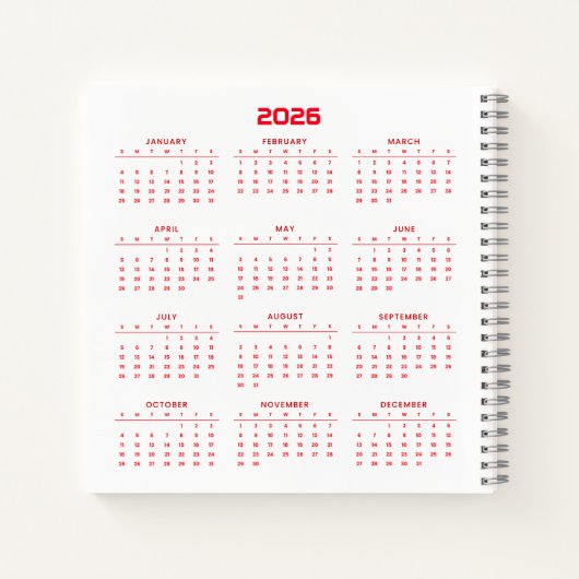 Jaar van het Paard 2026 Notitieboek (Achterkant)