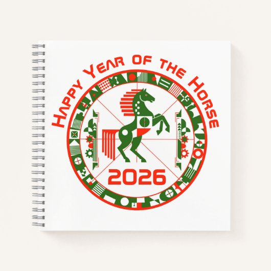 Jaar van het Paard 2026 Notitieboek (Voorkant)