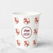 Jaar van het Paard 2026 Papieren Bekers (Links)