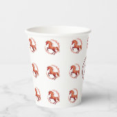 Jaar van het Paard 2026 Papieren Bekers (Voorkant)