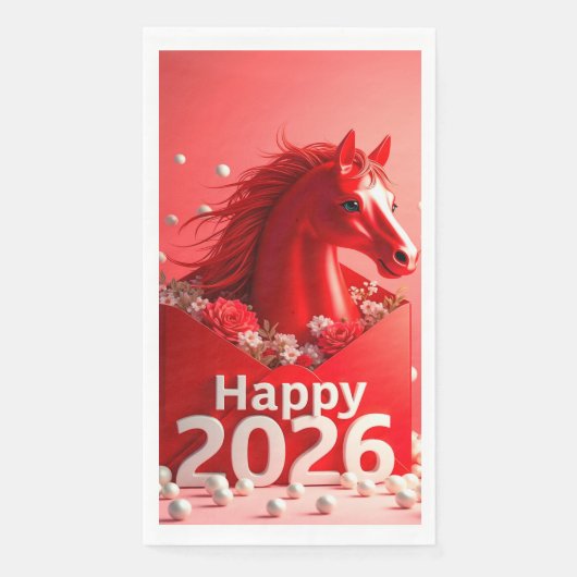Jaar van het Paard 2026 Servet (Voorkant)