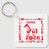 Jaar van het Paard 2026 Sleutelhanger (Voorkant)