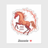 Jaar van het Paard 2026 Sticker (Vel)