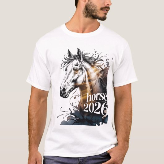 Jaar van het Paard 2026 T-shirt (Voorkant)