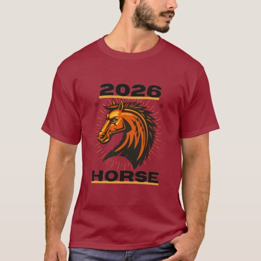 Jaar van het Paard 2026 T-shirt (Voorkant)