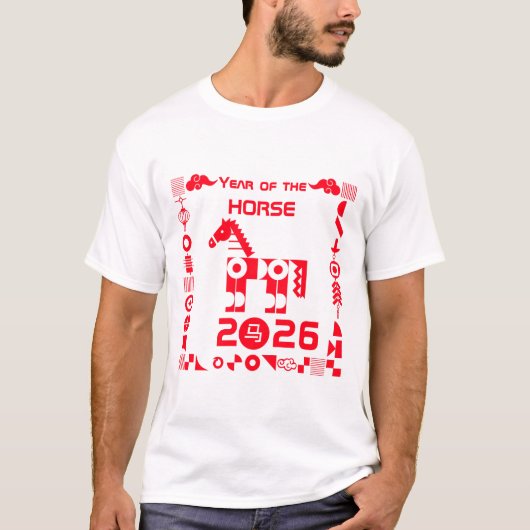Jaar van het Paard 2026 T-shirt (Voorkant)