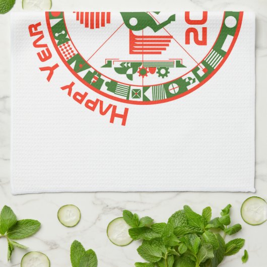 Jaar van het Paard 2026 Theedoek (Gevouwen)