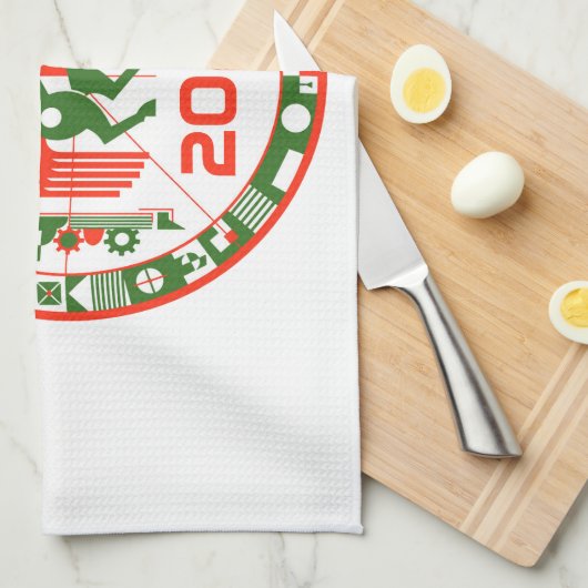 Jaar van het Paard 2026 Theedoek (Quarter Fold)