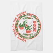 Jaar van het Paard 2026 Theedoek (Verticaal)