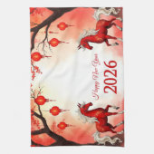 Jaar van het Paard 2026 Theedoek (Verticaal)