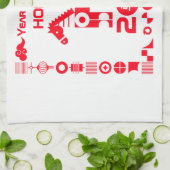 Jaar van het Paard 2026 Theedoek (Gevouwen)