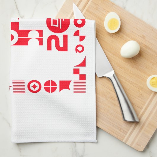 Jaar van het Paard 2026 Theedoek (Quarter Fold)