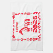 Jaar van het Paard 2026 Theedoek (Verticaal)