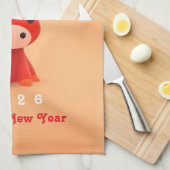 Jaar van het Paard 2026 Theedoek (Quarter Fold)