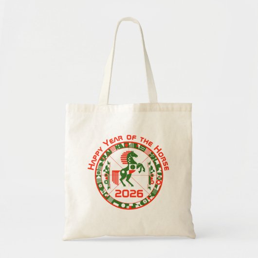 Jaar van het Paard 2026 Tote Bag (Voorkant)