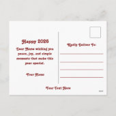 Jaar van het Paard 2026 vakantie briefkaart (Achterkant)