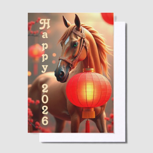 Jaar van het Paard 2026 Vellum Uitnodigingen (Offset)