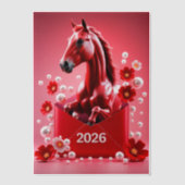 Jaar van het Paard 2026 Vellum Uitnodigingen (Voorkant)