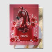 Jaar van het Paard 2026 Vellum Uitnodigingen (Offset (Koppel))